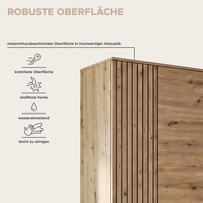 Keno Garderobenschrank (B/H/T: 65x191x37 cm) in Artisan Eiche Nachbildung