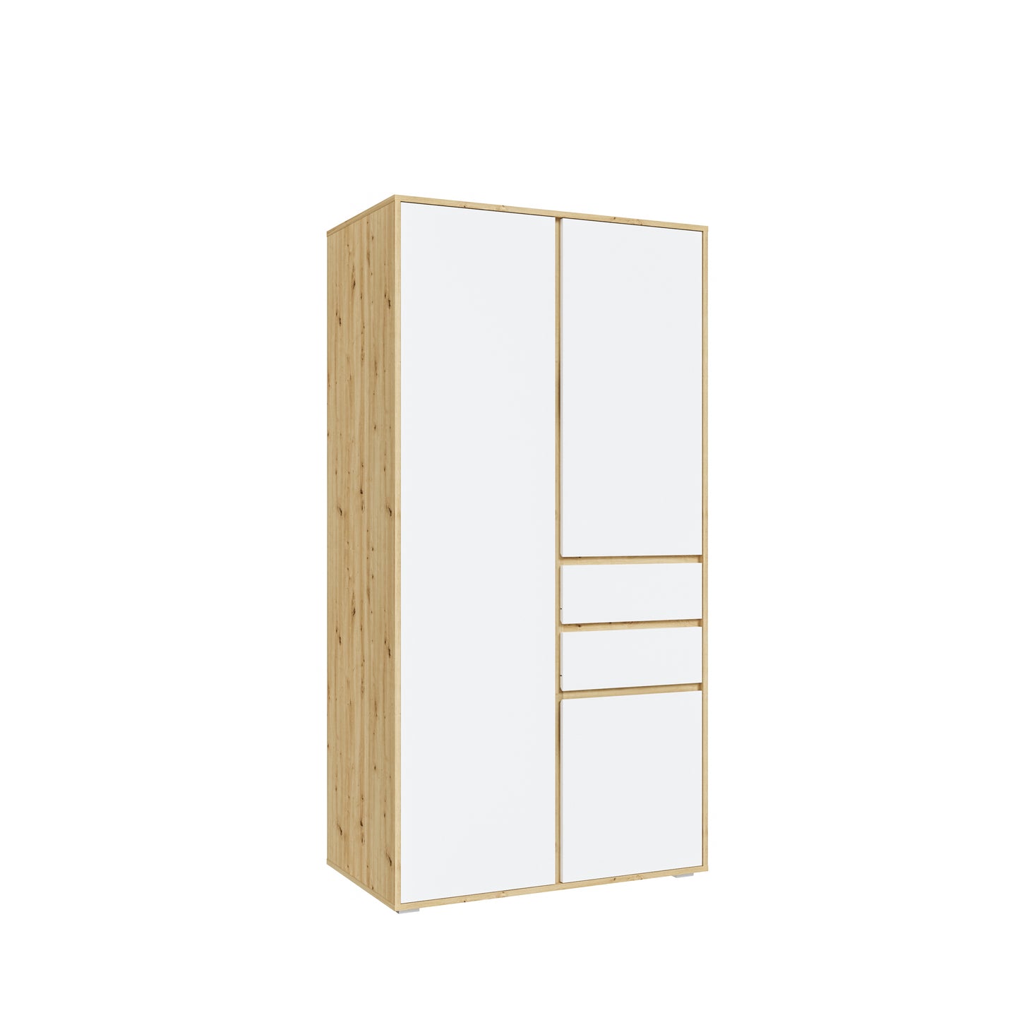 Homes & Jones Kleiderschrank 100 cm, Jugendzimmerschrank mit Schubladen