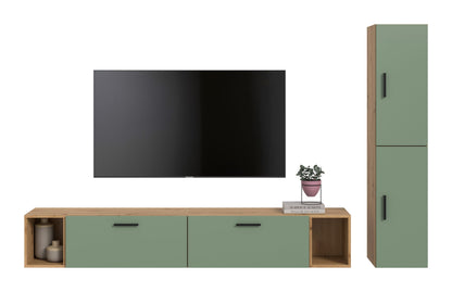 Homes & Jones Wohnwand 2-tlg. TV Möbel Modular Lowboard, Wohnzimmerschrank