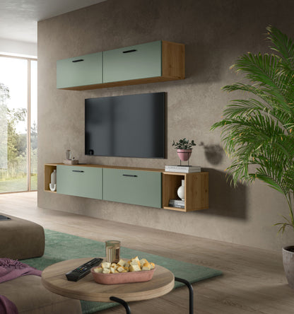 Homes & Jones Wohnwand 2-tlg. TV Möbel Modular Lowboard, Wohnzimmerschrank