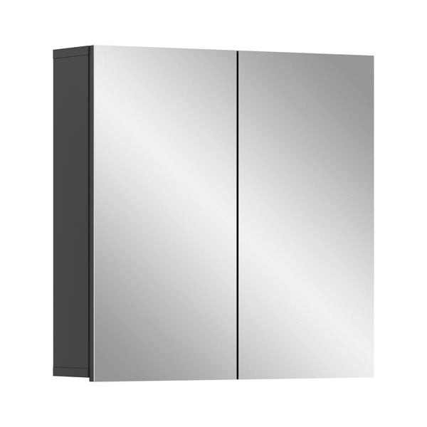 Spiegelschrank SOFT (B/H/T: ca. 60/60/15 cm) in grau/grau