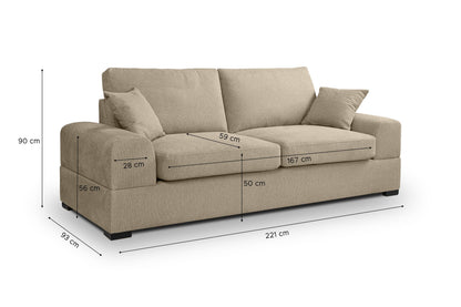 Homes & Jones Sofa 2-Sitzer mit Stoffbezug, Modernes Kompaktes Sofa pflegeleicht