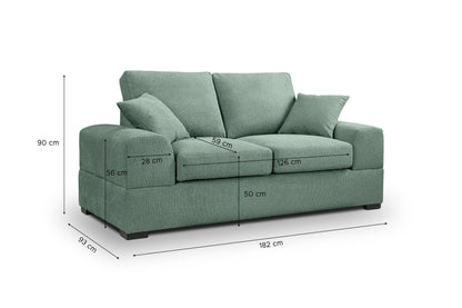 Homes & Jones Sofa 2-Sitzer mit Stoffbezug, Modernes Kompaktes Sofa pflegeleicht