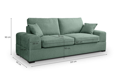 Homes & Jones Sofa 2-Sitzer mit Stoffbezug, Modernes Kompaktes Sofa pflegeleicht