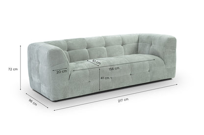 Homes & Jones Sofa 2,5-Sitzer Modernes Polstersofa m. Stoffbezug in Flachgewebe