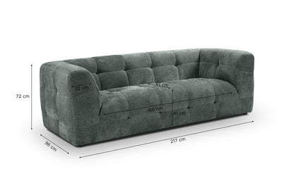 Homes & Jones Sofa 2,5-Sitzer Modernes Polstersofa m. Stoffbezug in Flachgewebe