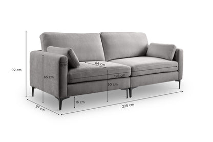 Venti Sofa – High-Quality 3.5-Seater Upholstered Sofa with Woven Fabric Cover