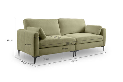 Venti Sofa – High-Quality 3.5-Seater Upholstered Sofa with Woven Fabric Cover