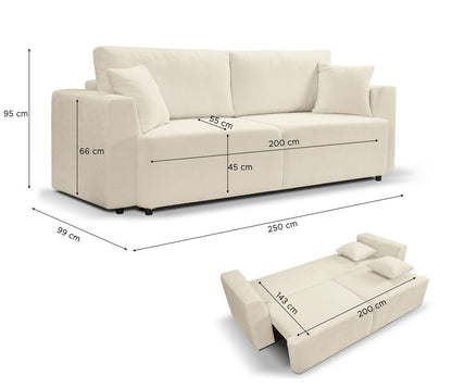 Canapé convertible Point – Canapé moderne avec fonction couchage