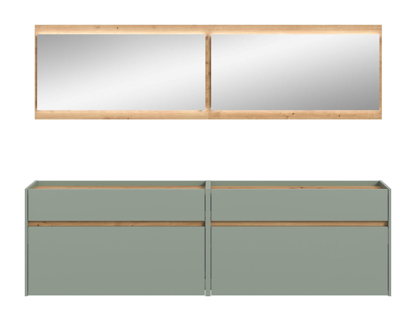 Homes & Jones Garderobe 4-tlg. inkl. Beleuchtung, Dielenmöbel-Flurmöbel