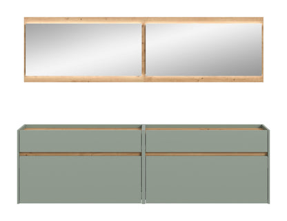 Homes & Jones Garderobe 4-tlg. inkl. Beleuchtung, Dielenmöbel-Flurmöbel