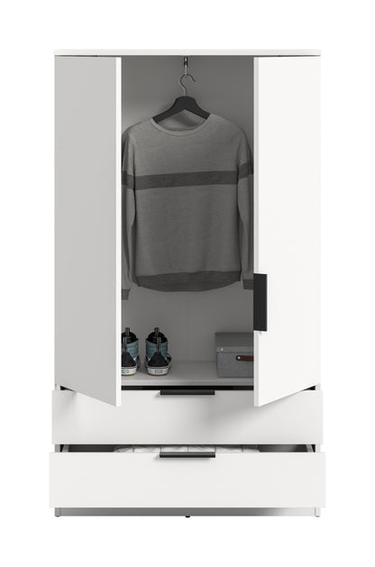 Armoire à linge COPENHAGUE (l/H/P : env. 80/140/37 cm) en anthracite/anthracite