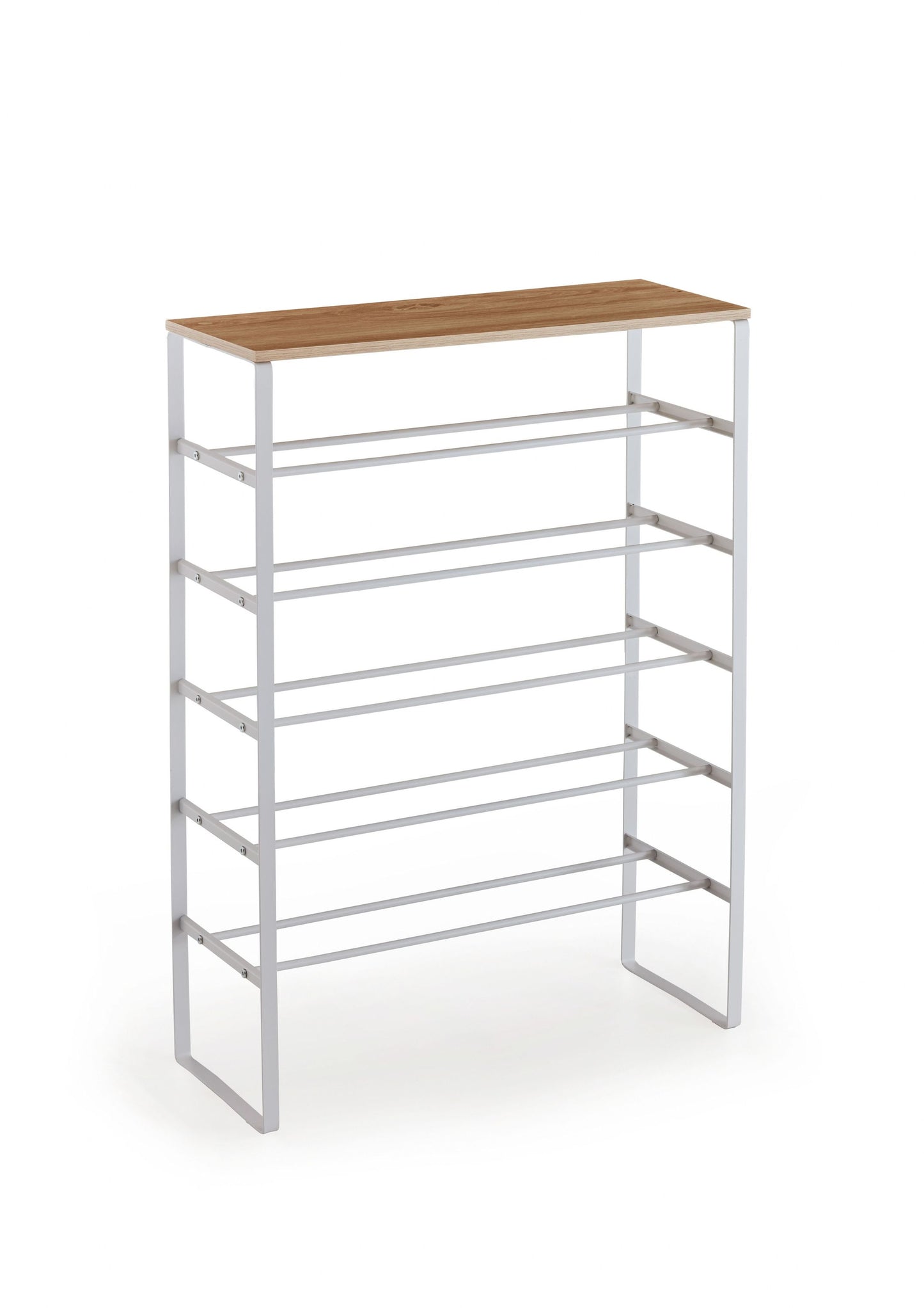 Shoe Rack Maren with 6 Shelves Made of Wood & Metal