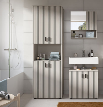 Bathroom Set MONE (W/H/D: approx. 135/192/30 cm) in Cashmere/Cashmere