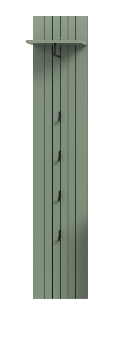 Coat Rack Panel STATION (W/H/D: approx. 31/160/27 cm) in Smoke Green/Smoke Green