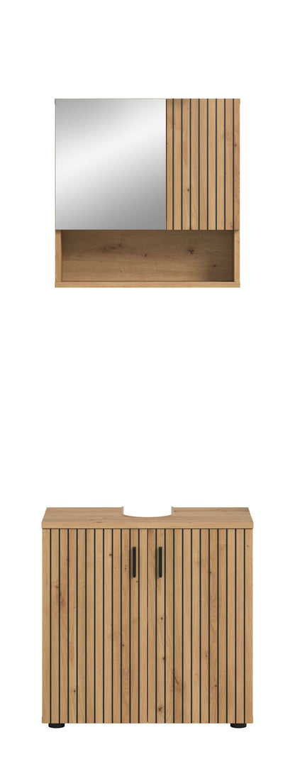 Bathroom Set MONE (W/H/D: approx. 60/192/30 cm) in Cashmere/Cashmere