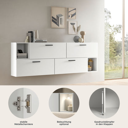 Homes & Jones Wohnwand 2-tlg. TV Möbel Modular Lowboard, Wohnzimmerschrank