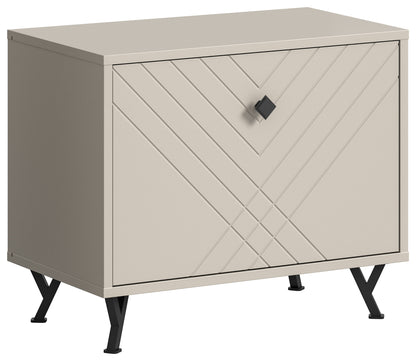 Banc NOTES (L/H/P : env. 60/50/35 cm) en beige sable/beige sable mat