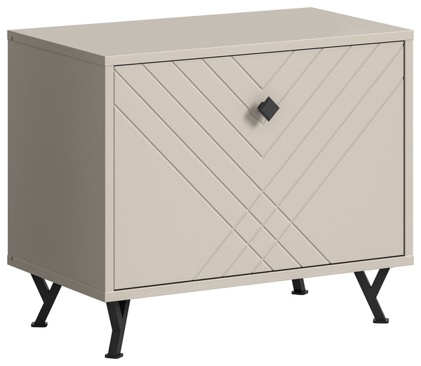 Banc NOTES (L/H/P : env. 60/50/35 cm) en beige sable/beige sable mat