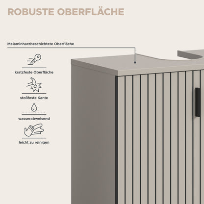 Meuble sous-lavabo MONE (L/H/P : env. 60/59/30 cm) en cachemire/cachemire