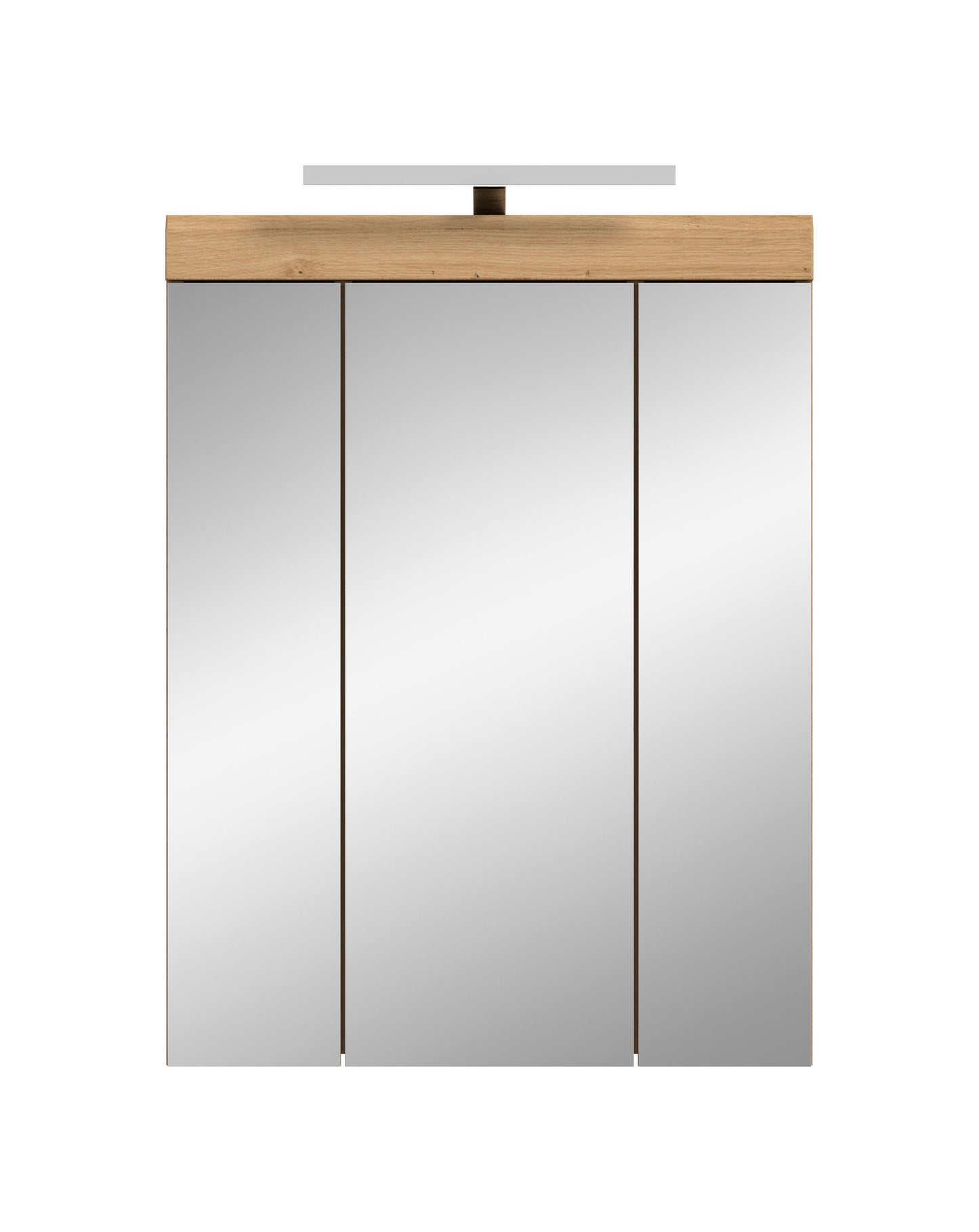 Armoire de toilette avec éclairage SCOUT (L/H/P : env. 60/79/18 cm) en imitation chêne Evoak/verre miroir