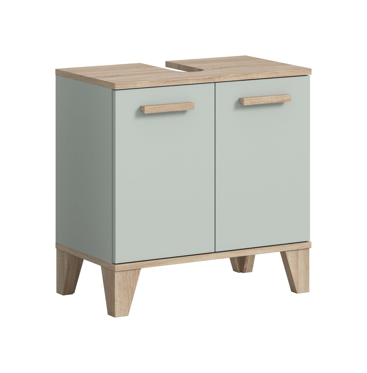 Meuble bas de lavabo STAR (L/H/P : env. 60/61/34 cm) en vert clair/vert clair