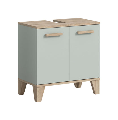Meuble bas de lavabo STAR (L/H/P : env. 60/61/34 cm) en vert clair/vert clair