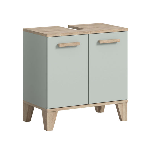 Meuble bas de lavabo STAR (L/H/P : env. 60/61/34 cm) en vert clair/vert clair
