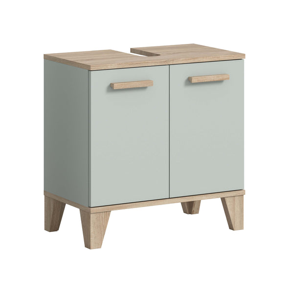 Meuble bas de lavabo STAR (L/H/P : env. 60/61/34 cm) en vert clair/vert clair