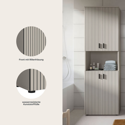 Meuble de salle de bain MONE (l/h/p : env. 60/192/30 cm) en cachemire/cachemire