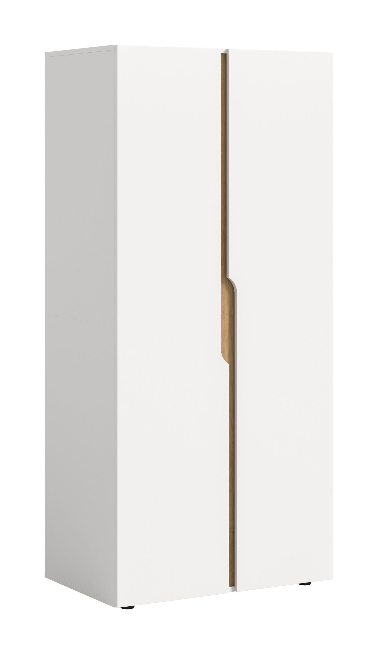 Armoire 2 portes ANGA (L/H/P : env. 80/180/51 cm) en anthracite/imitation chêne Artisan
