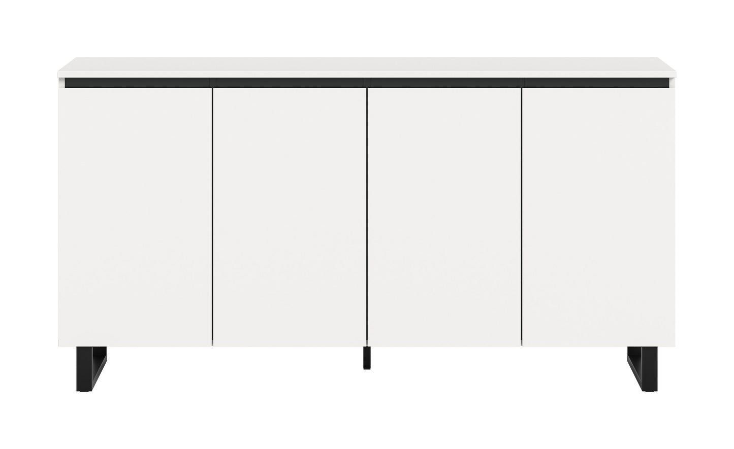 Buffet TOMASA (L/H/P : env. 160/84/36 cm) en imitation Chêne Evoke/imitation Chêne Evoke