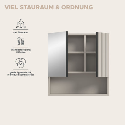 Armoire de toilette MONE (L/H/P : env. 60/55/17 cm) en Cachemire/Cachemire