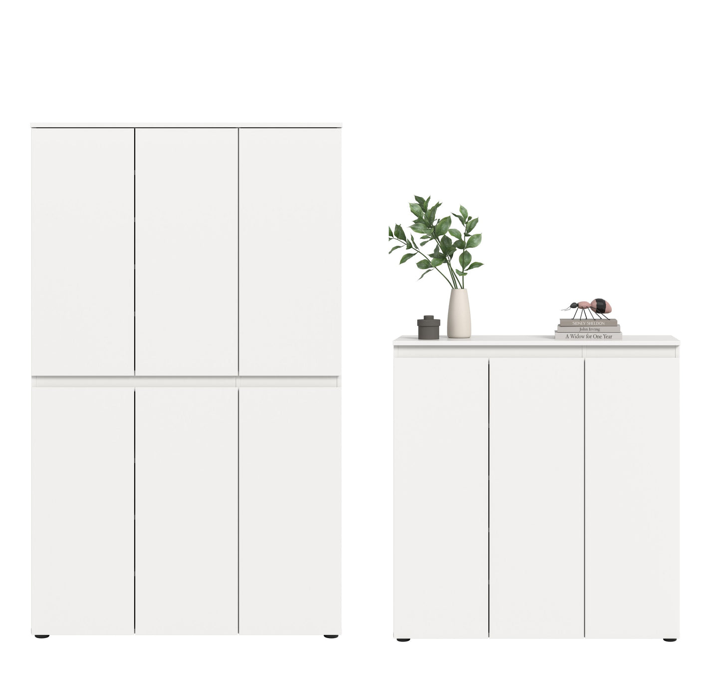 Armoire universelle SCARPA (L/H/P : env. 235/175/37 cm) en vert fumée/vert fumée
