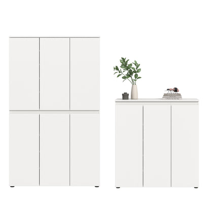 Armoire universelle SCARPA (L/H/P : env. 235/175/37 cm) en vert fumée/vert fumée