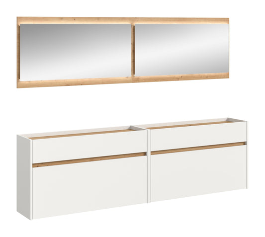 Ensemble de vestibule DRIVE (L/H/P : env. 220/192/32 cm) en sauge/sauge