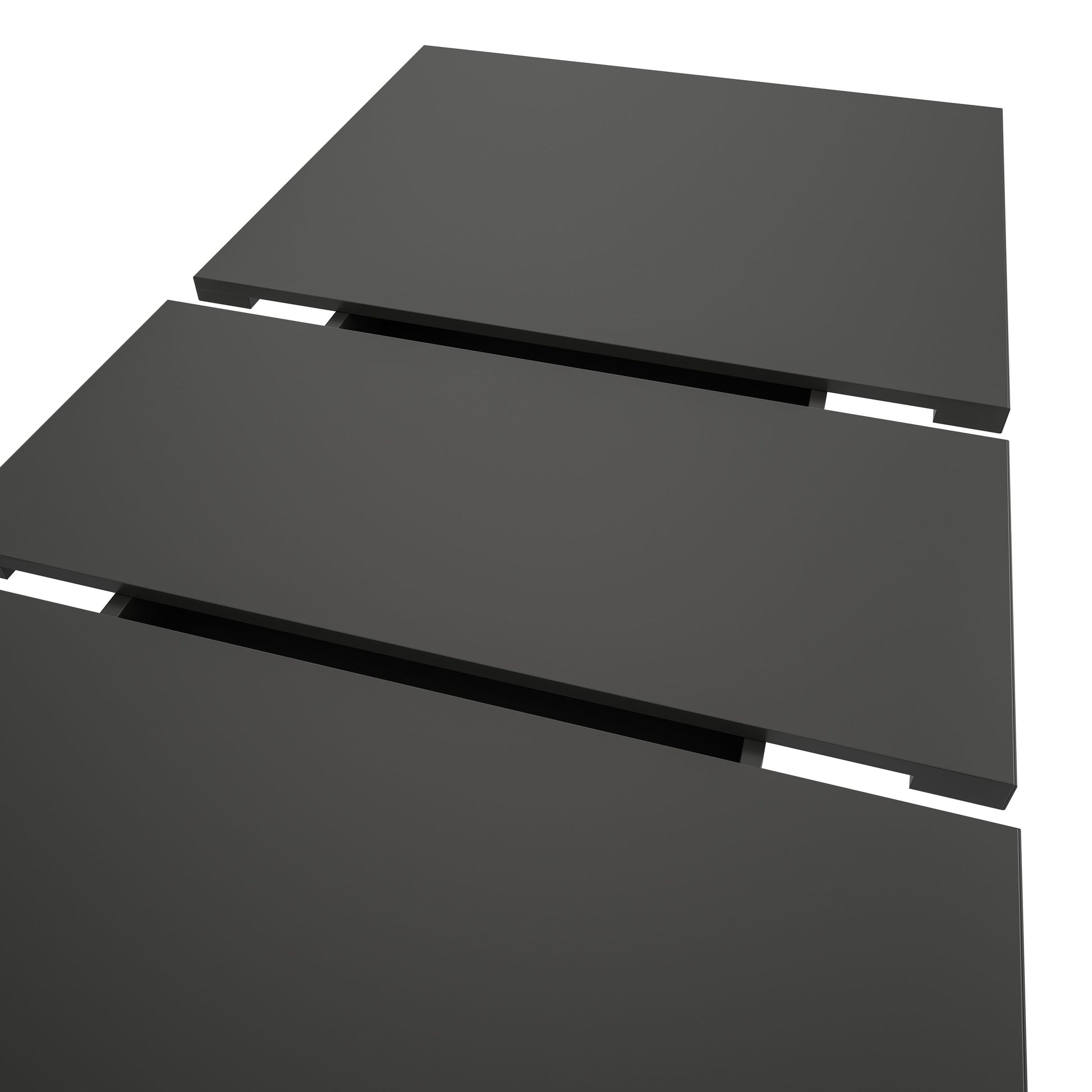Esstisch 150x76x90 cm, anthrazitfarbene Platte mit X-Gestell