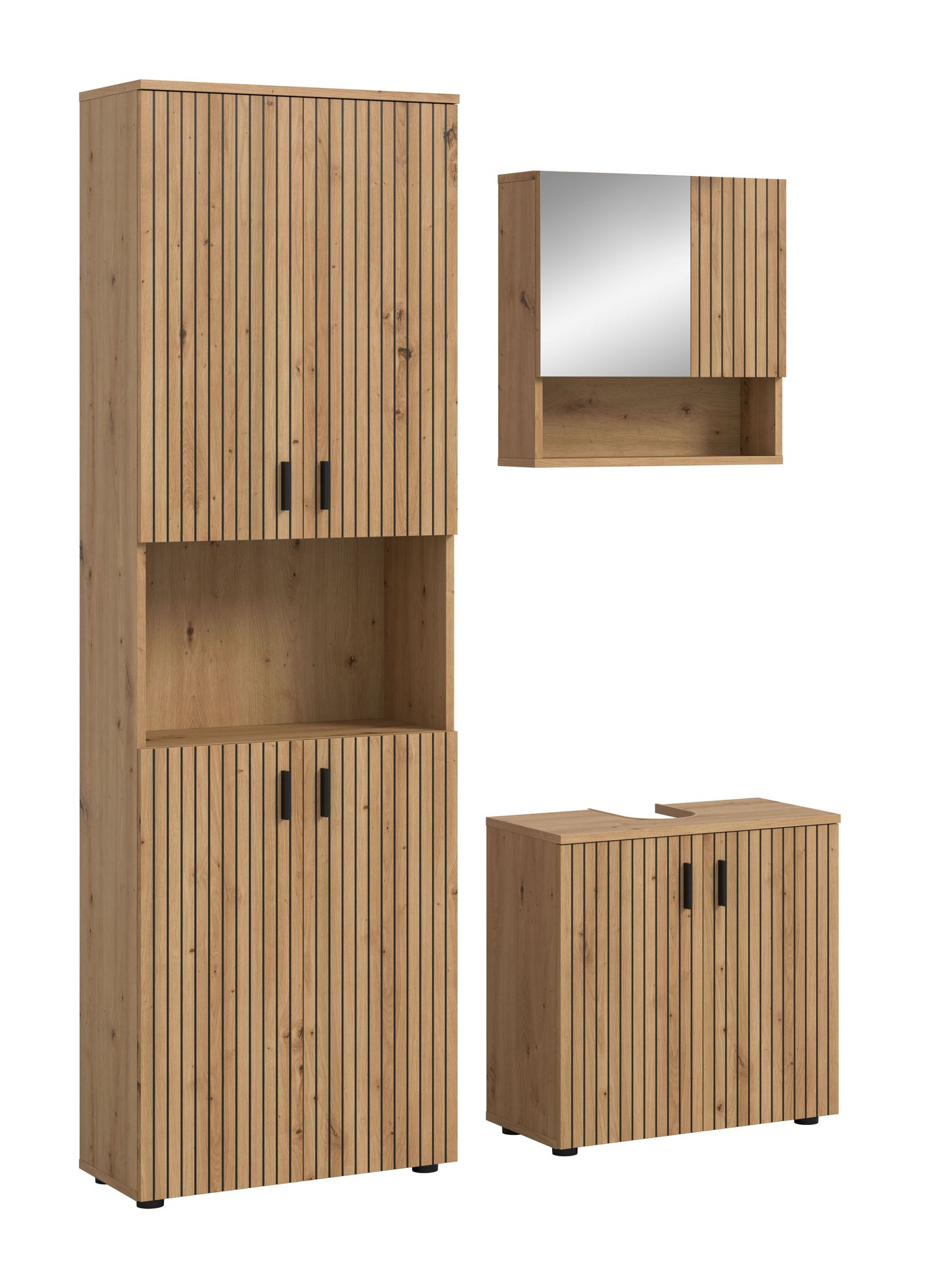 Bathroom Set MONE (W/H/D: approx. 135/192/30 cm) in Cashmere/Cashmere