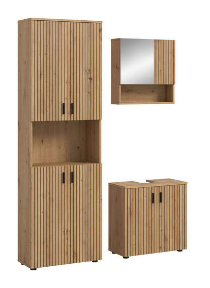 Bathroom Set MONE (W/H/D: approx. 135/192/30 cm) in Cashmere/Cashmere
