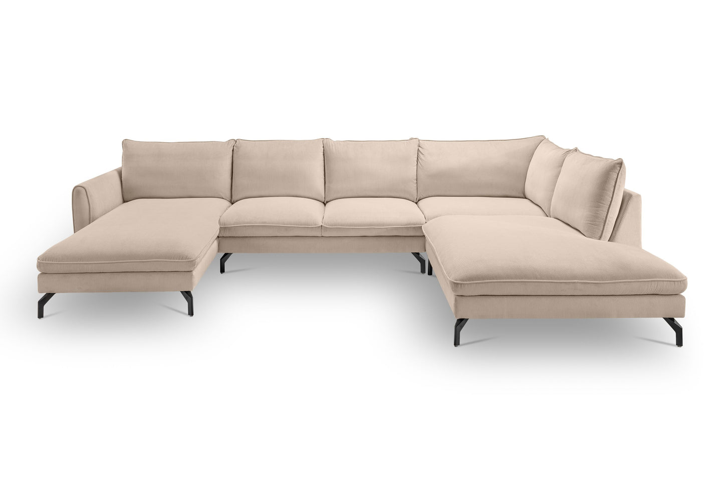 Homes & Jones Ecksofa Wohnlandschaft mit Webstoff-Bezug, Sofa in U-Form