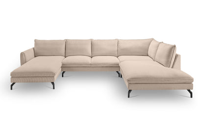 Homes & Jones Ecksofa Wohnlandschaft mit Webstoff-Bezug, Sofa in U-Form