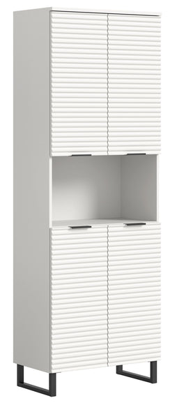 Tall cabinet RIFF (W/H/D: approx. 70/193/34 cm) in white/white