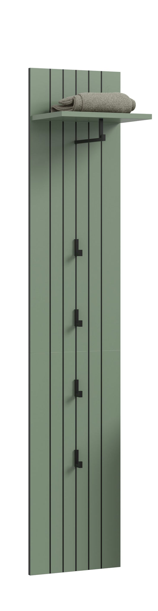 Panneau de vestiaire STATION (l/H/P : env. 31/160/27 cm) en vert fumé/vert fumé