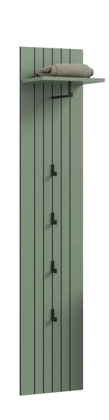 Panneau de vestiaire STATION (l/H/P : env. 31/160/27 cm) en vert fumé/vert fumé