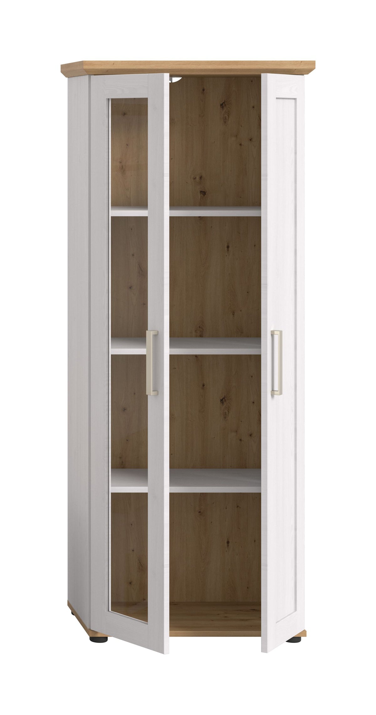 Display cabinet VERONA (W/H/D: approx. 64/161/37 cm) in Sibiu larch replica/Sibiu larch replica