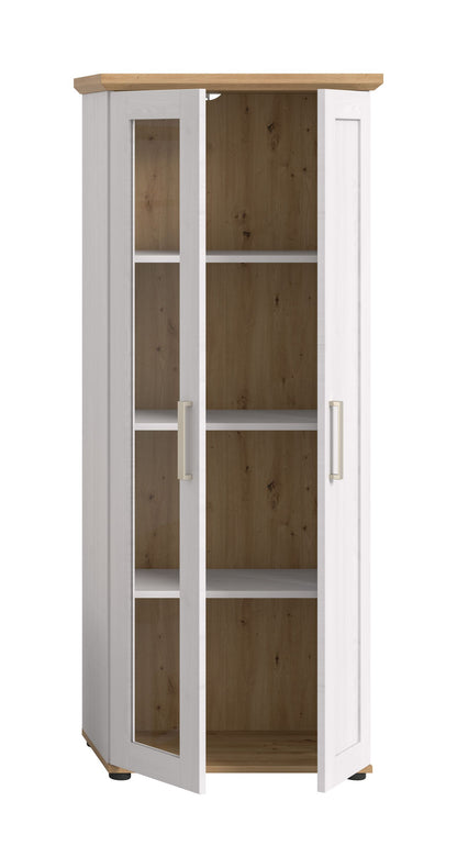 Display cabinet VERONA (W/H/D: approx. 64/161/37 cm) in Sibiu larch replica/Sibiu larch replica