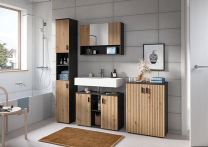 Homes & Jones Badezimmermöbel Set 3-tlg. Badmöbelset mit Badspiegelschrank