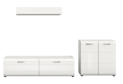 Homes & Jones Wohnwand 3-tlg., TV Möbel Anbauwand, TV bis 70 Zoll geeignet