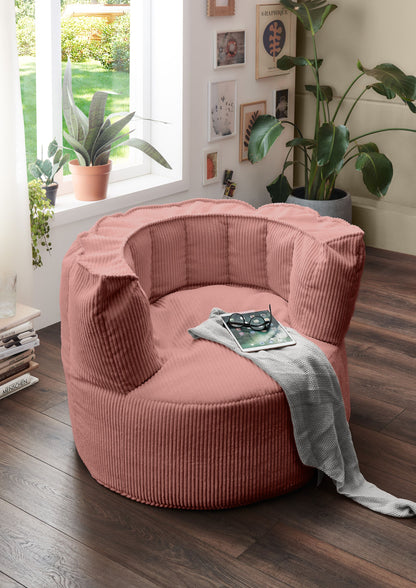 Homes & Jones Sitzsack Snuggle, Cord-Sessel mit Rückenlehne