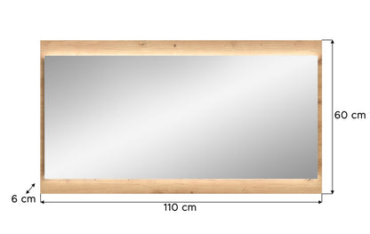 Homes & Jones Spiegel 110 cm breit mit LED-Lichtband Beleuchtung, Flurmöbel